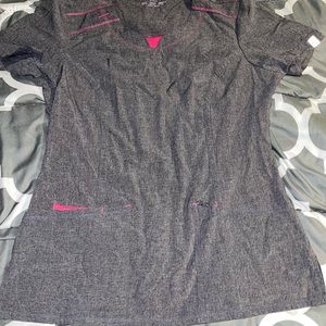 Cherokee Infinity Heather Grey Scrub Top